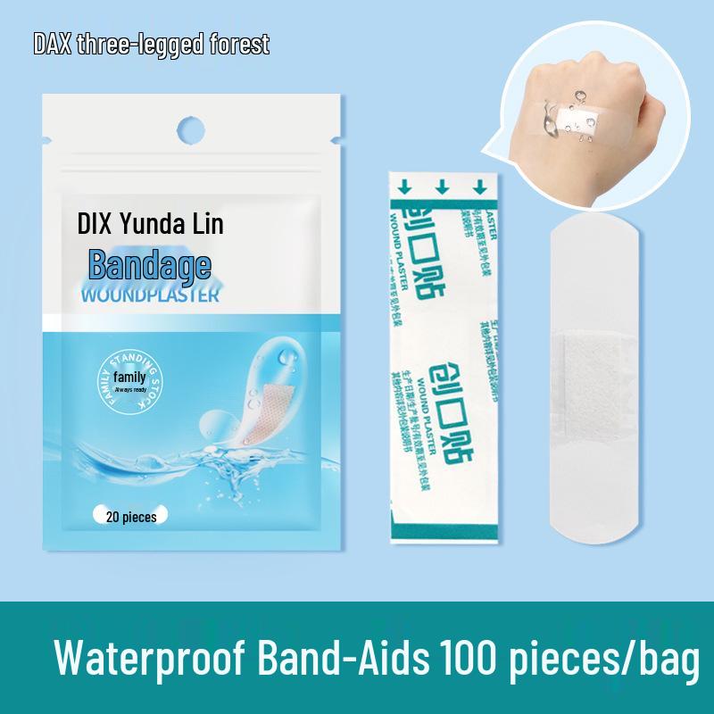 Haisihainuo Economical Band-Aids: 100 Comfortable, Breathable, Non-Woven, Anti-Abrasion Strips for Foot & Family Wound Care