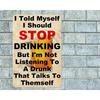 Funny Stop Drinking Metal Sign Vintage Bar Wall Decor 8x12 Inch Garage Home