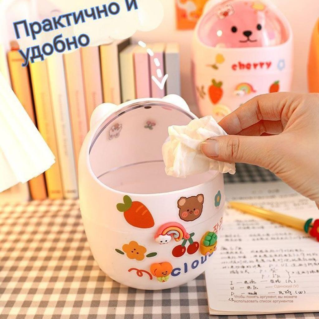 Desktop Trash Storage Trash , Student Desk Storage , Cute Teddy Bear, Internet Trash