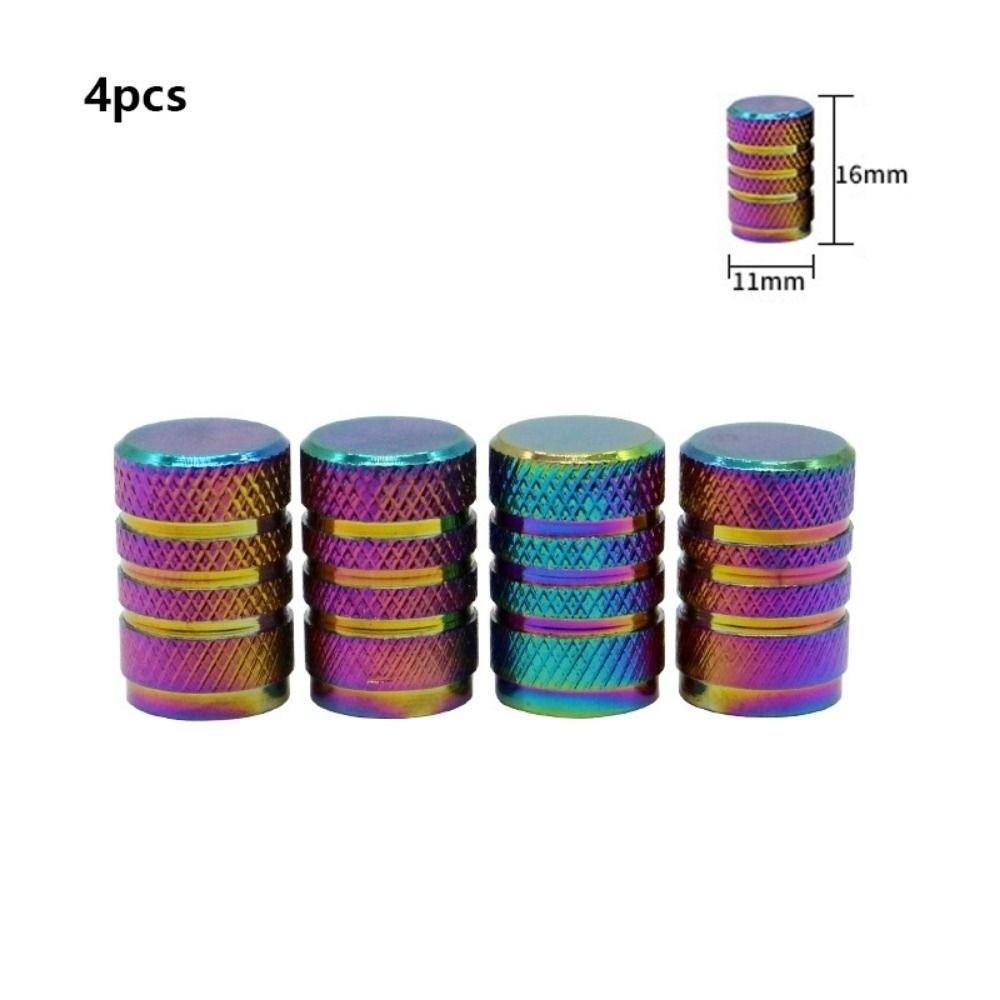 4pcs Leak Proof Dust Proof Anodized Tire Valve Caps  for Car SUV Truck
