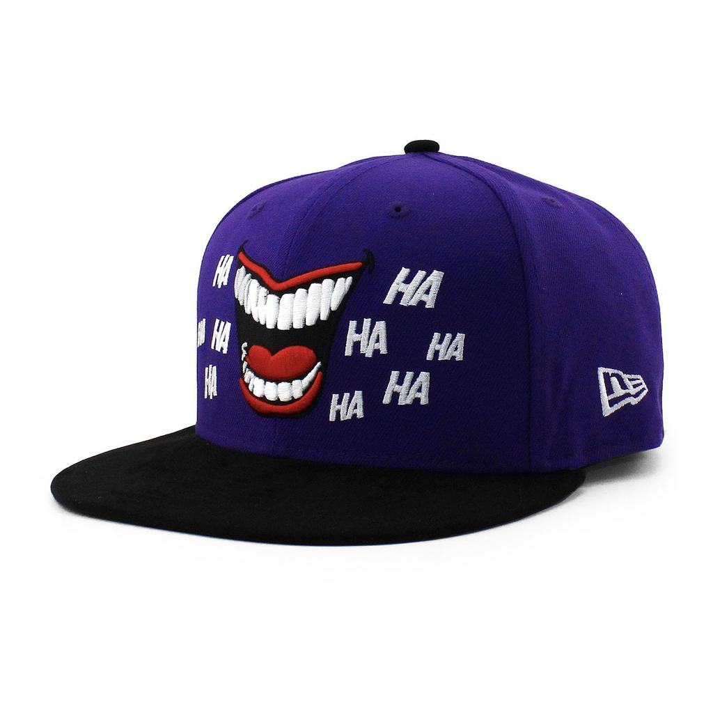 [New Era] Cap 59FIFTY DC Comics Joker LAUGH OUT LOUD FITTED CAP DC COMICS JOKER 5950 Hat Purple American Comic Entertainment Sz 7-34 [Used]