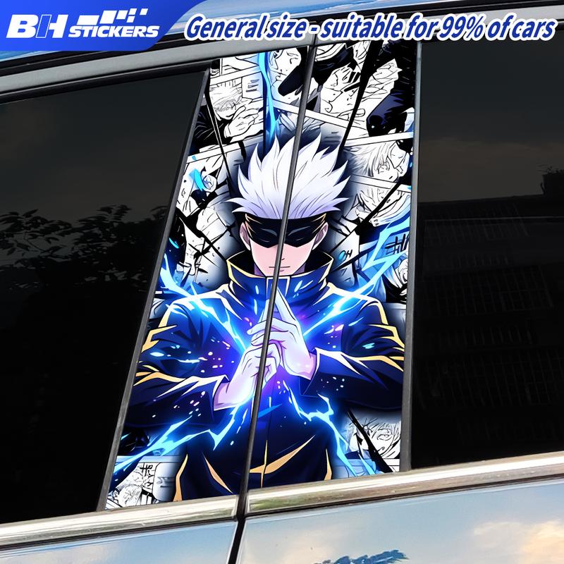 Wasserdichter Satoru Gojo Auto B-Säulen Aufkleber Anime Decal UV-Schutz Vinyl Auto Fenster Folie Außendekoration Zubehör