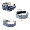 Denim Cloth Cowboy Headband Korean Style Headdress Denim Knotted Headband Hair Accessories Headwear Cowboy Hair Hoop Party