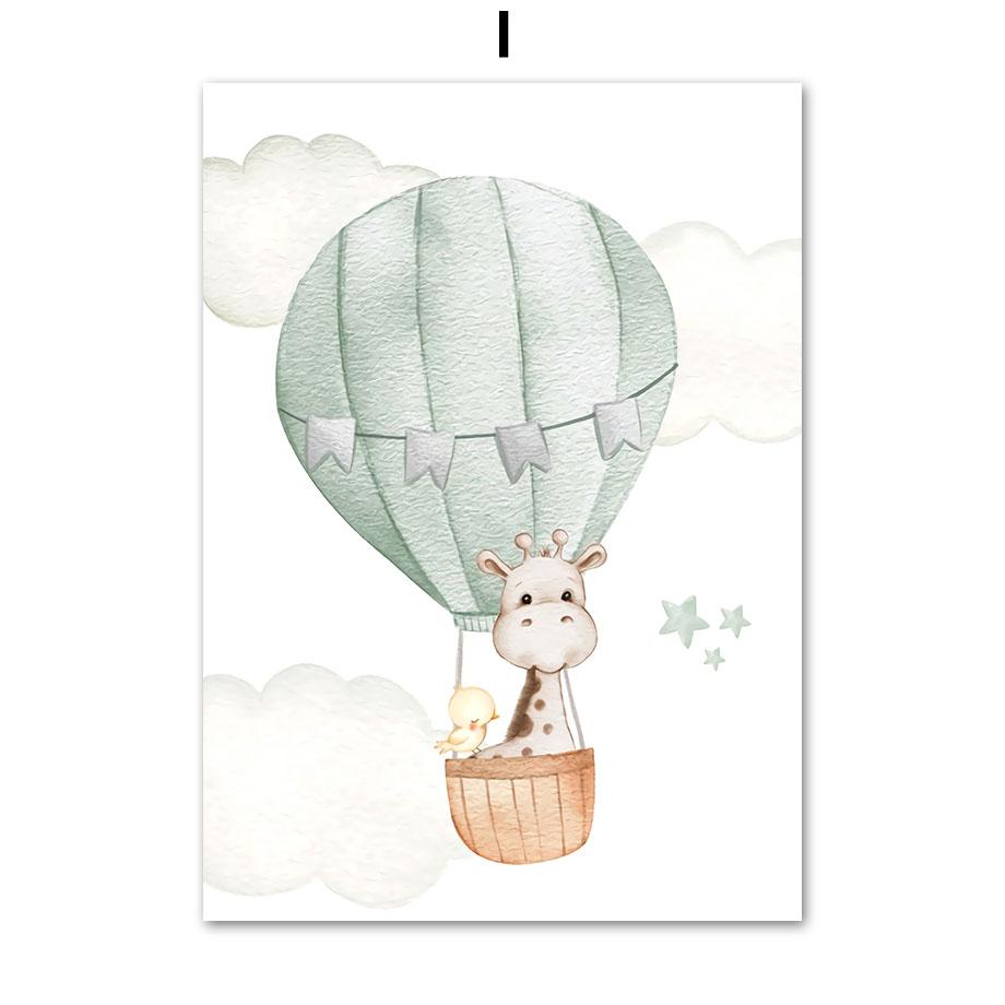 

Детские слон, медведь, кролик, автомобиль, воздушные шары, постеры и принты, скандинавские настенные художественные фотографии, холст, картина, детская комната, домашний декор 21X30cm No Frame