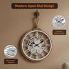 Plastic Wall Clock with Rope for Hanging, Skeleton Dial Design, Lightweight & Durable, 32 cm Diameter x 4.5 cm Width