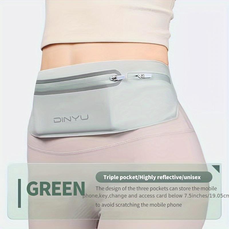 Reflective Running Waist Bag, Lightweight Phone Pouch for Women & Men, Multi-Functional Fitness Belt for Night & Morning Jogging