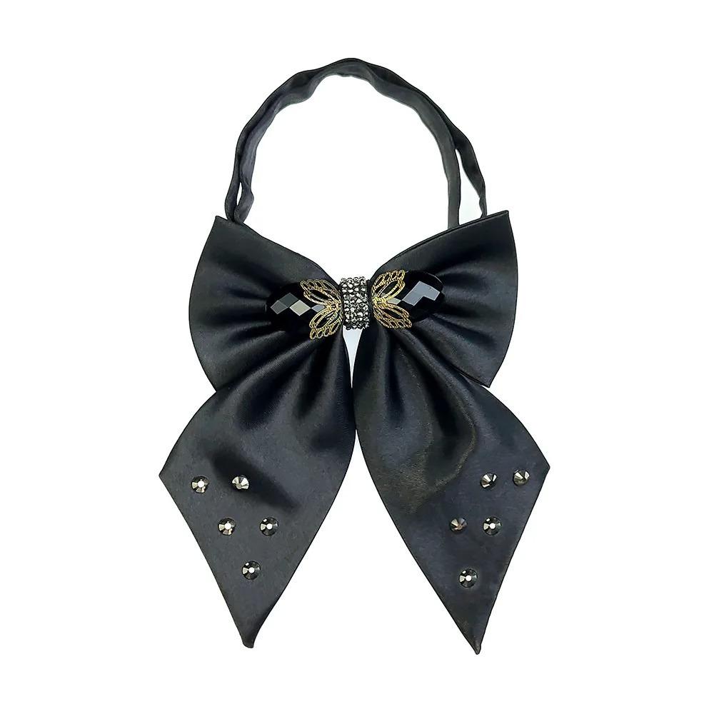 

Crystal Bow Tie Cloth Neck Wear Ties Fashion Bow Collar Flower School чёрный