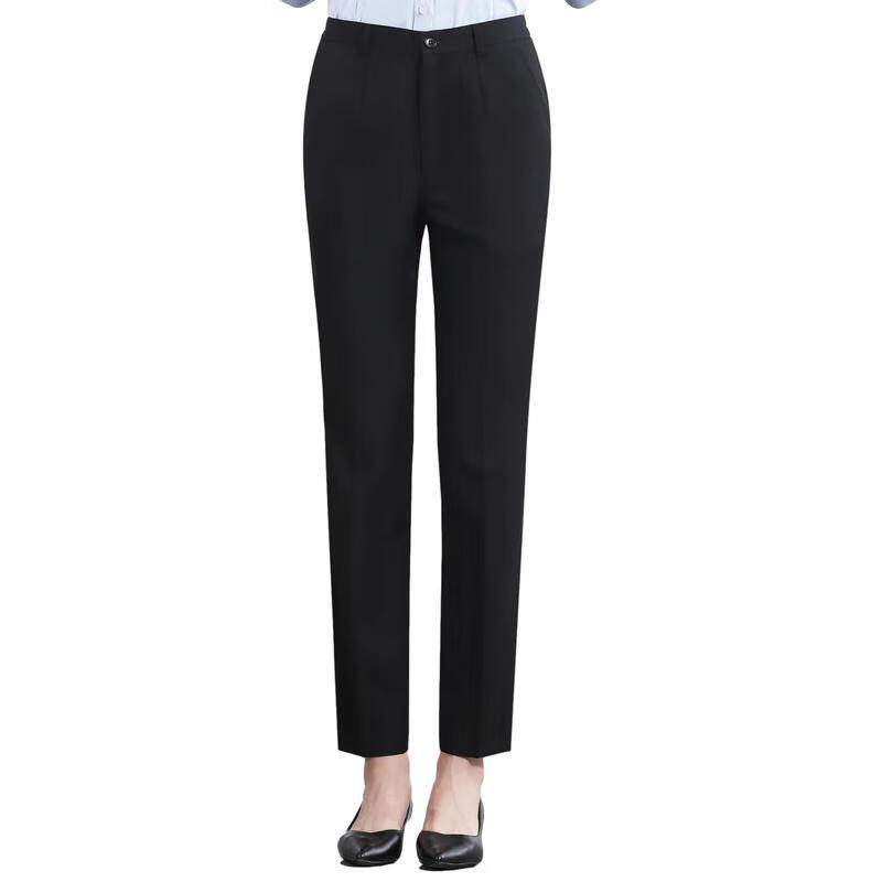 Women's Slim-Fit Thickened Straight-Leg Suit Pants
