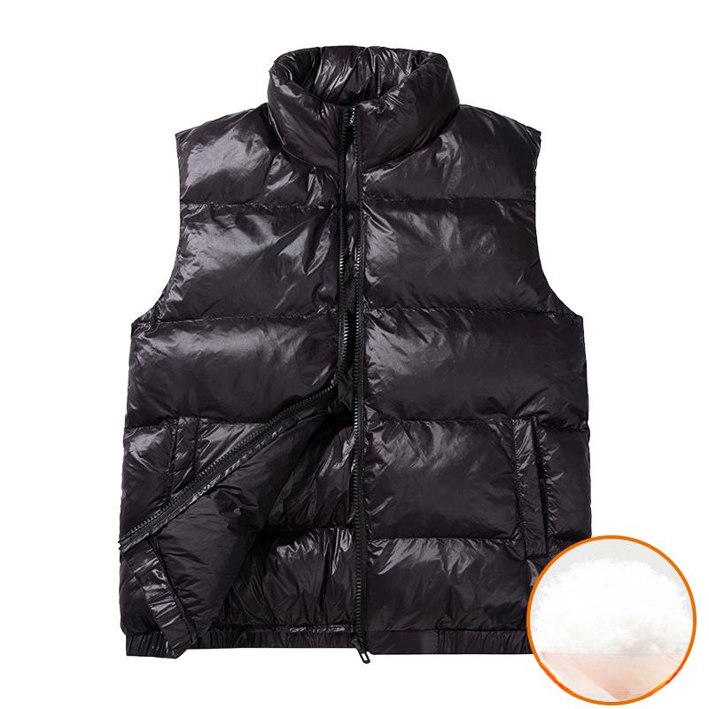 Jacket Warm Sleeveless Vest Winter Windproof Jacket Men's Zipper Down Vest