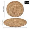 Handgewebte Rattan-Platzsets Rund Isolierte Teetassenuntersetzer Tischsets Geeignet für Restaurant Zuhause Hochzeitsdekoration