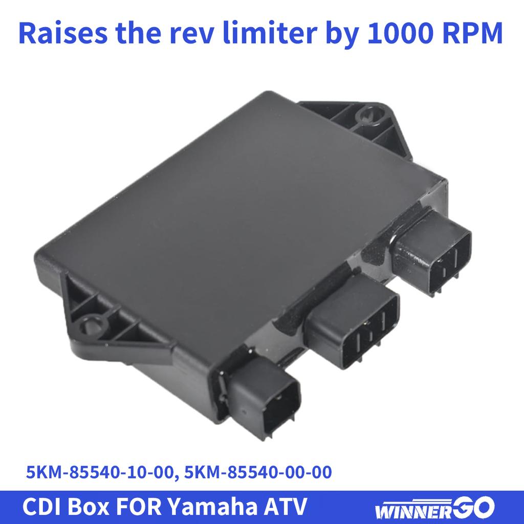 12V CDI Box Unit for Yamaha Grizzly 660 YFM660F YFM660FG YFM660FA 600cc ATVs Parts 5KM-85540-10-00 5KM855400000 Rev 1000 Rpm