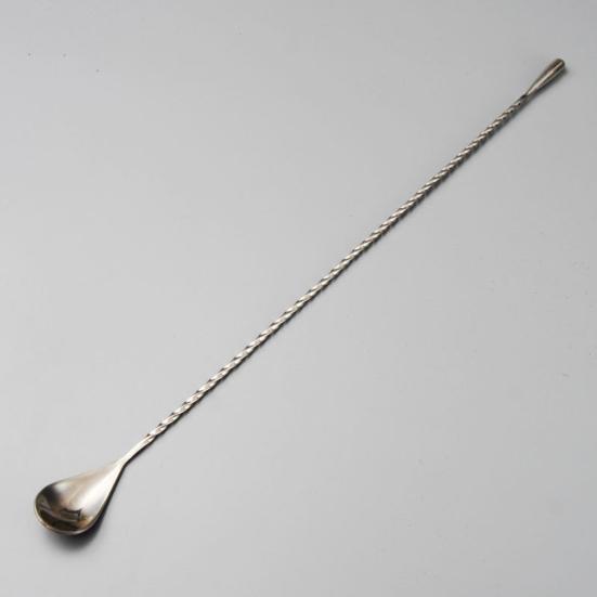 Stainless Steel Mixing Stir Spiral Long Handle Bar Cocktail Spoon Bartender Tool