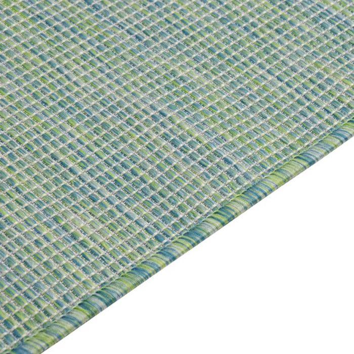 VidaXL Tapis à tissage plat d'extérieur 120x170 cm Turquoise