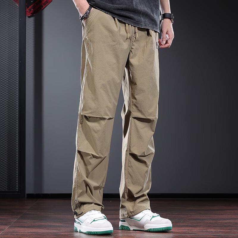 Jielino Men's Loose Fit Straight Leg Quick-Dry Cargo Pants