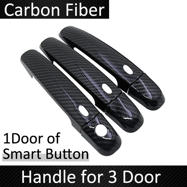 Black Carbon Fiber Exterior Door Handle Cover for Suzuki Grand Vitara Grand Nomade Escudo 2006~2014 Accessories Stickers Chrome