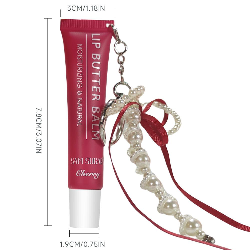 Hose Pearl Chain Lip Butter Balm Glaze Waterproof Lasting Gloss Moisturizing Water Light Mirror Lipstick Shine