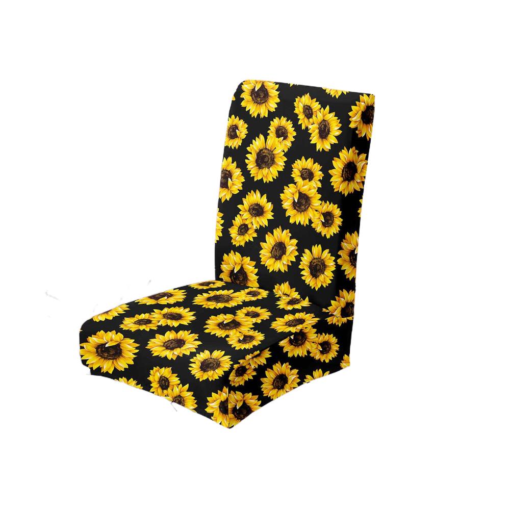 

Мягкий эластичный чехол для стула с подсолнухами, утолщенная подушка для стула, защитный чехол, чехол для сиденья, офис Style 3