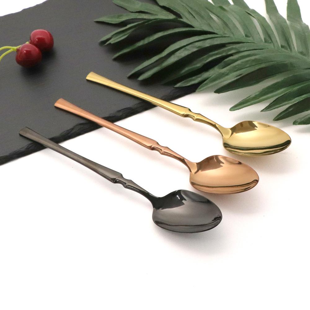 4Pcs  Luxury Lightweight  Flatware Set  Steak Knife Fruit Fork Spoons  Stainless Steel  Dessert Utensils  Western  Tableware