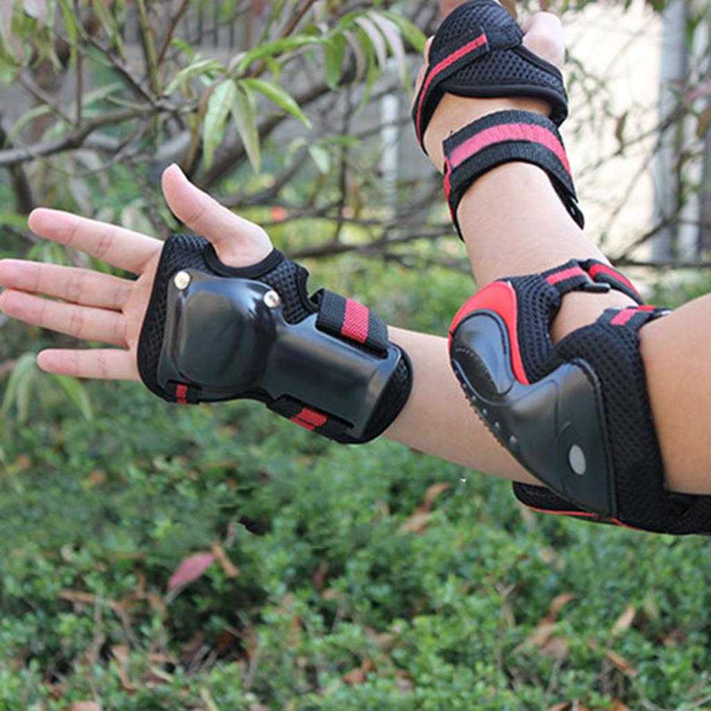 Skateboard Pads Knee Pad Protective Gear Set Wrist Elbow Safety Guard Cycling Outdoor
