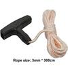 Recoil Starter Rope 3-Meter Pull Cord With Starter Handle Lawn Mower Garden Tools  For 300cm Plastic Handle Pull Rope Kit