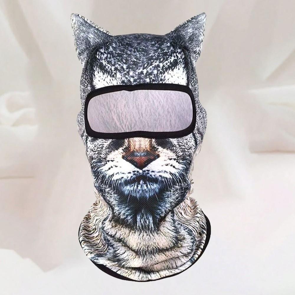 3D Animal Print Full Face Mask Ice Silk Cooling Face Mask Cooling Balaclava Mask For Skiing