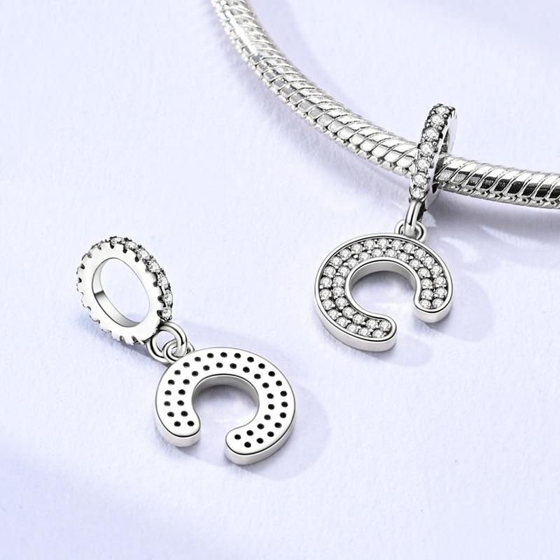 New 26 A-Z Diy Letter Charms Beads Pendant Copper Fit Original Bracelets Bead Making Anniversary Women Jewelry Gift