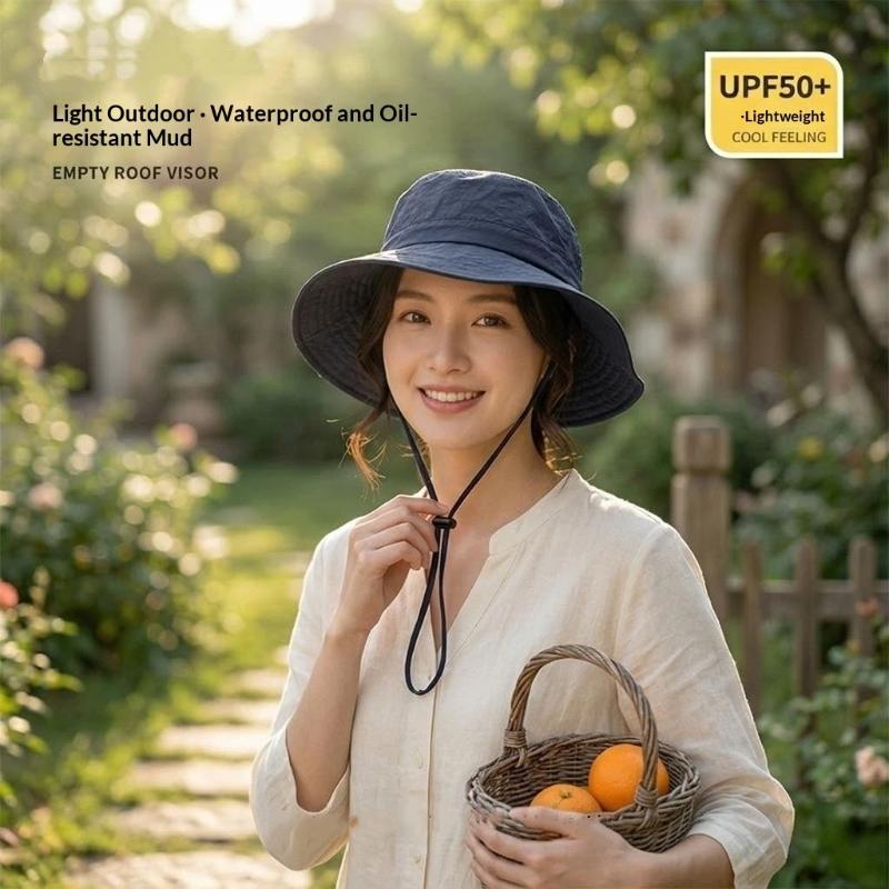Summer Sun Protection Waterproof Fisherman Hat Bucket Camping Hiking Mountaineering Cap Foldable Storage Bag