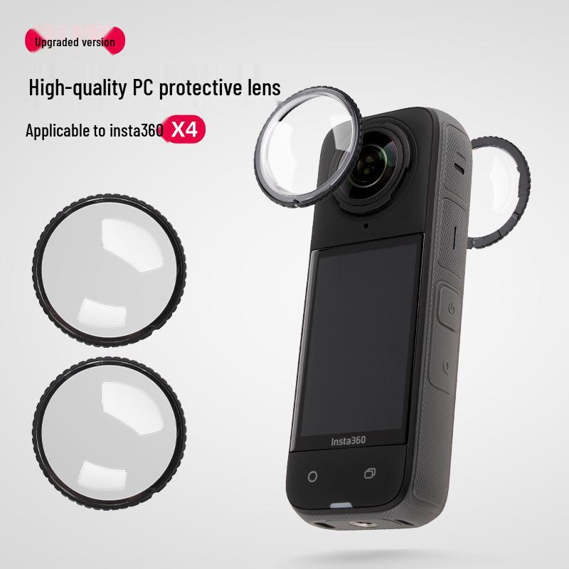 Pellicola Protettiva in Vetro Ottico per Obiettiva Fotocamera Sportiva Insta360 X4