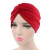 Solid Color Pleated Women Cancer Chemo Hat Beanie Turban Head Scarf Wrap Cap