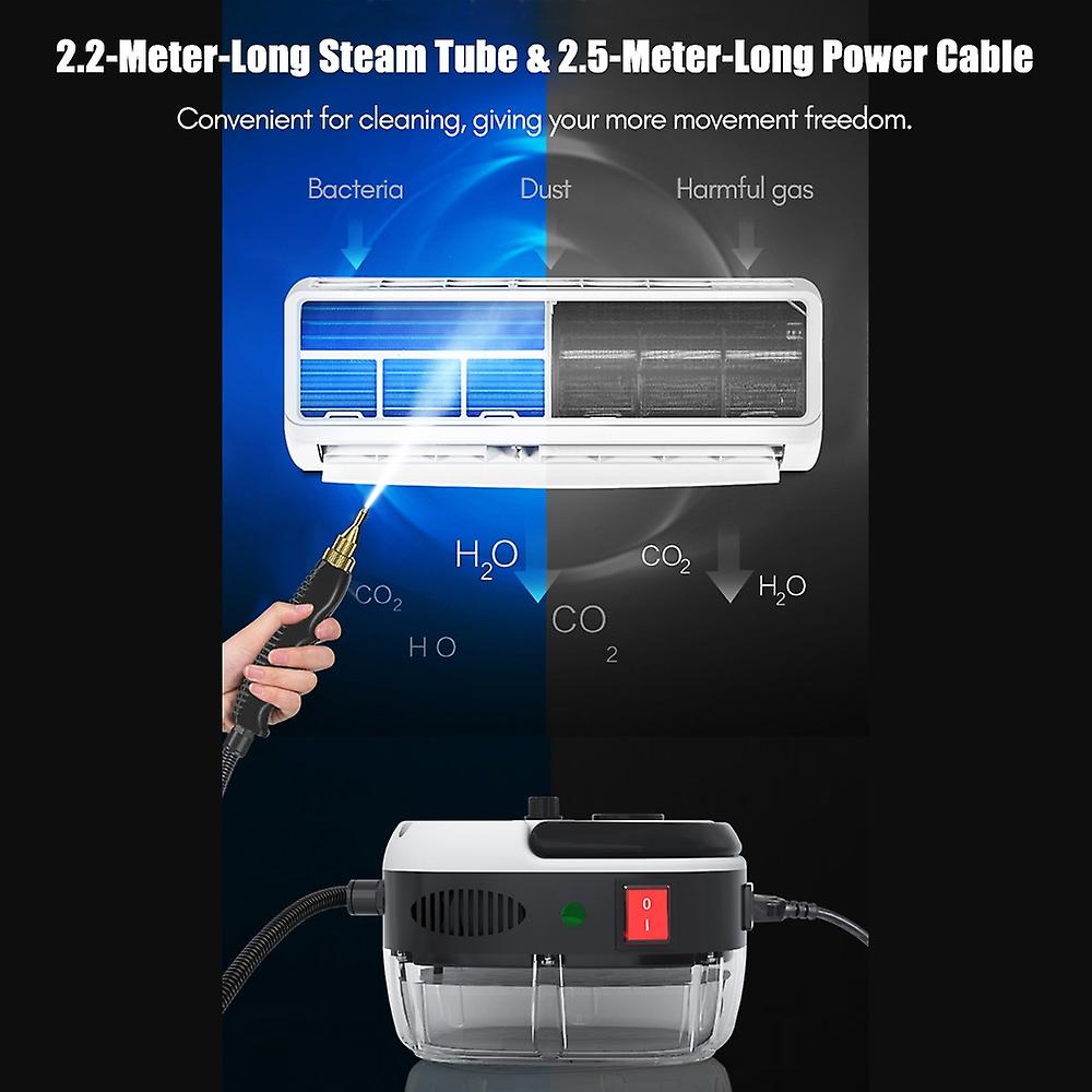 2500W Portable Handheld Steam Cleaner High Temperature Pressurized Steam Cleaning Machine with Brush