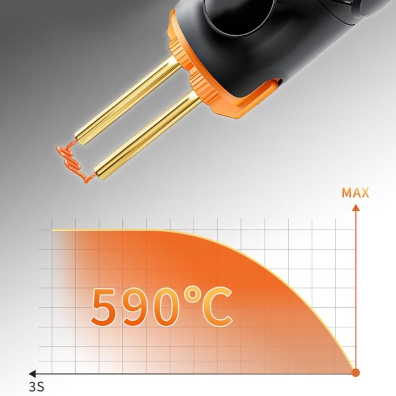 Highly speed 590℃ Plastic Welding Guns For Automotive Bumpers Welder Builts In 4000mAh Battery And Illuminated Work Area