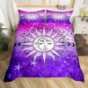 Sun And Moon Duvet Cover Set King Size Purple Liac Dream Catcher Star Bedding Set For Kids Children 2/3pcs Bohemia Quilt Cover