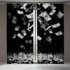 Us Dollar Banknote Cash Printed Curtains   Lamp Post Bag Curtains 42*84   Bedroom Living Room   Home Decoration   Room Decoration