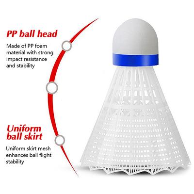 1 tk plastist sulgpallipall, vastupidav kollane valge üliõpilaste nailonpall, vastupidav