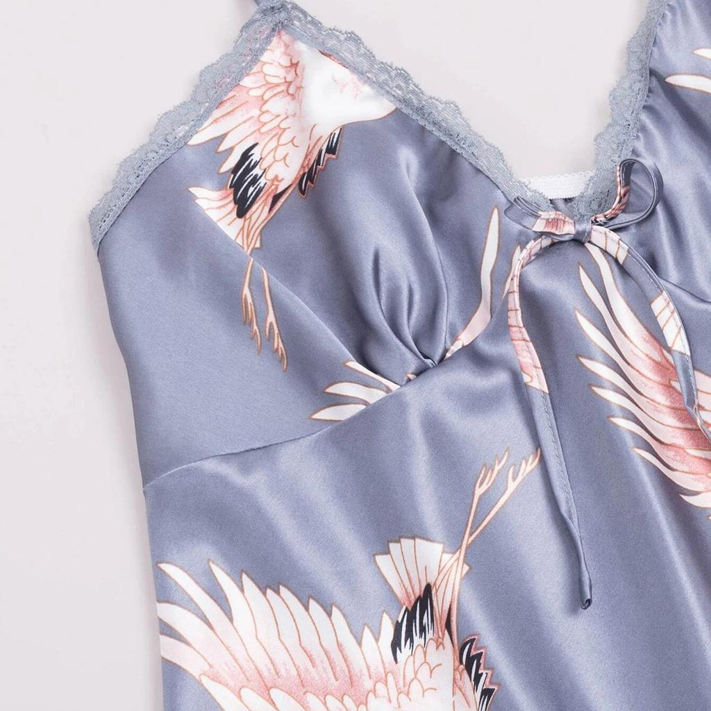 Satin Silk Pajamas Women Nightdress Lingerie Robes Underwear Sleepwear Sexy