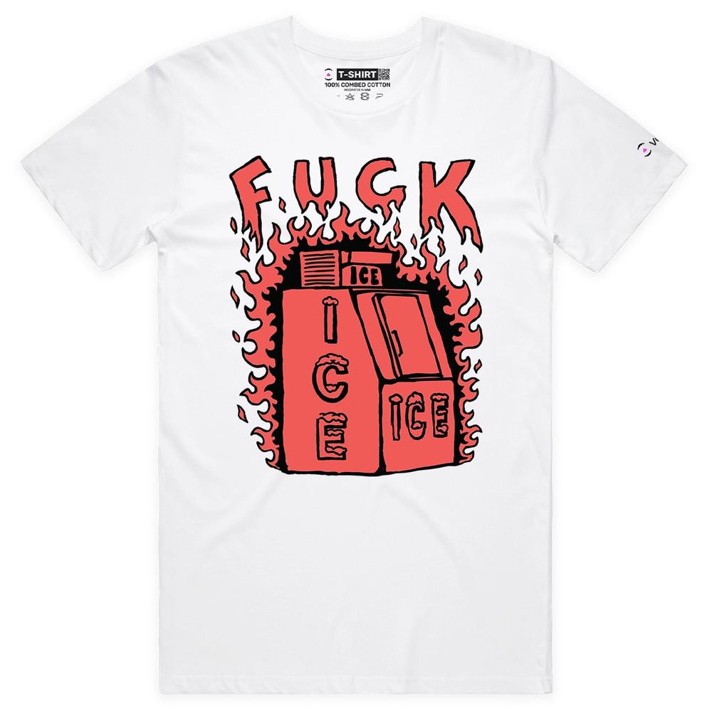 

VOICEART ICE Machine Burning Politics Graphic Premium T-Shirt 4XL