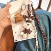 Taschenanhänger Süßer Hund Tasche Hängend Schnauzer Handgeflochtenes Seil Nischen-Taschenanhänger Geschenk Autoschlüssel Handy Dekorative Accessoires