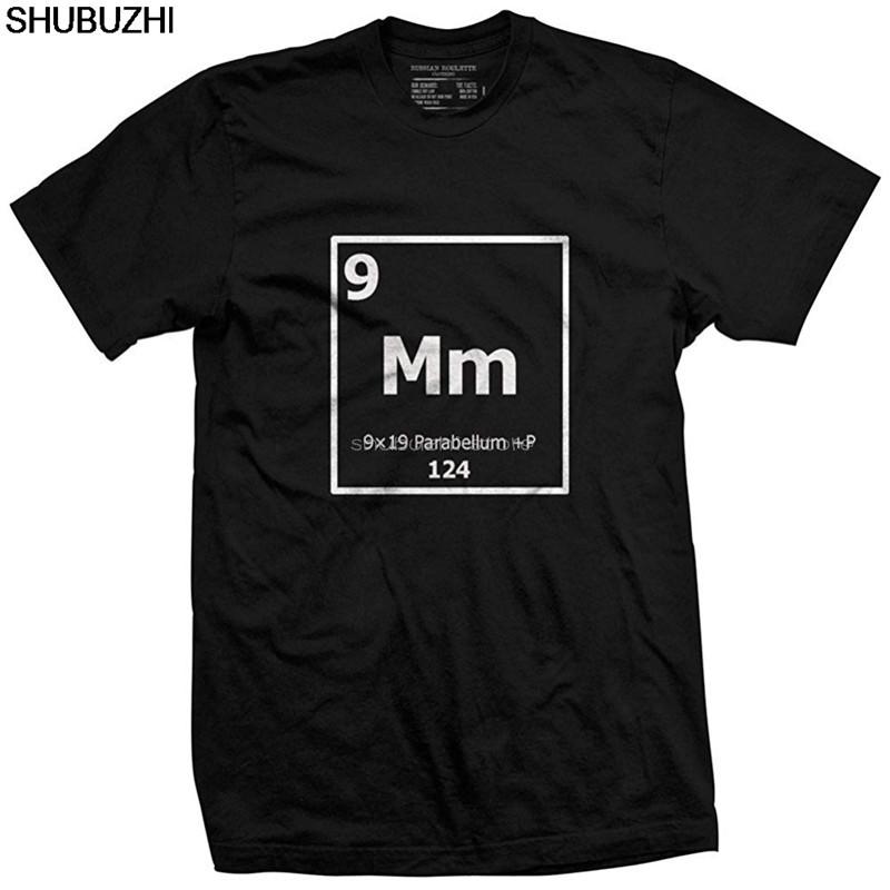 

T Shirt Discount 100 Cotton For MenS Clothing Gun 9MM Mens TShirt fashion black men summer T Shirt sbz6046 4XL