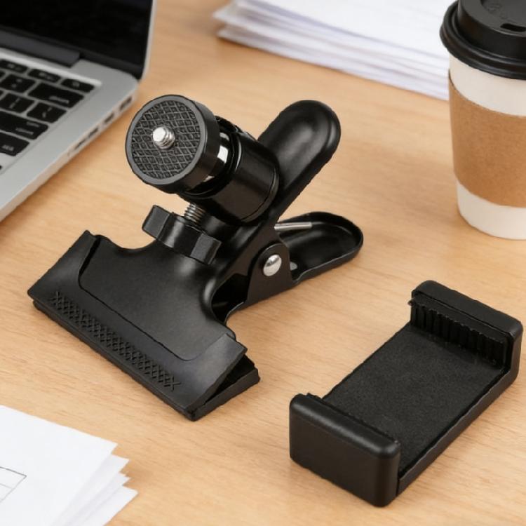 Guitar Head Phone Holder Replacement Live Broadcast Bracket Clip 360 Rotating Guitar Phone Mount Clamp Enduring