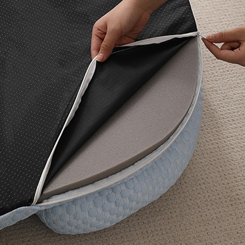 Kühlende Hundebettmatte, abnehmbares Haustier-Schlafbett für kleine und mittelgroße Hunde, atmungsaktive Kühlmatte aus Eisseide, Hundezubehör