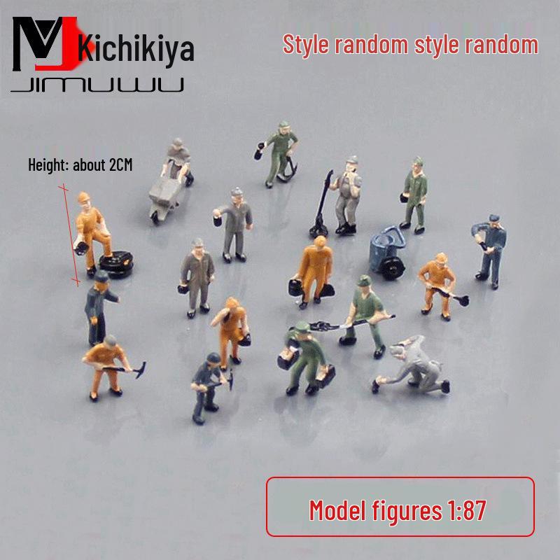 Architectural Sand Table Model Figures: Colored Miniature People & Railway Workers