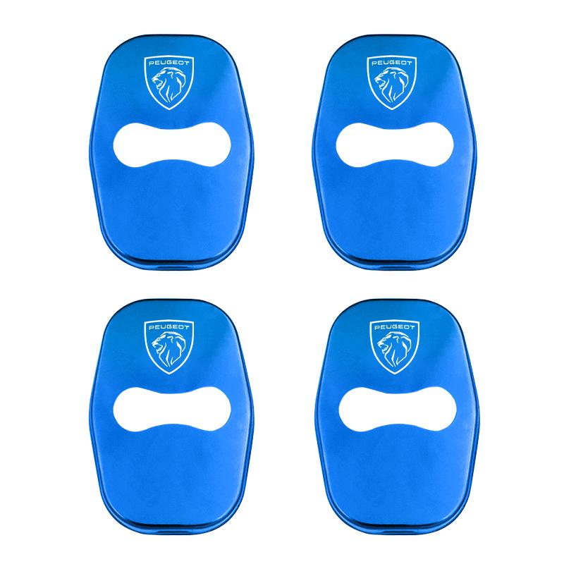 4Pcs Car Door Lock Cover Stainless Steel Protection Accessories For Peugeot 308 206 207 408 208 407 508 107 301 307 406 807 607