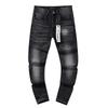 Jeans de Hombre Rectos con Parches Desgastados Estilo Vintage High Street Pantalones Casuales