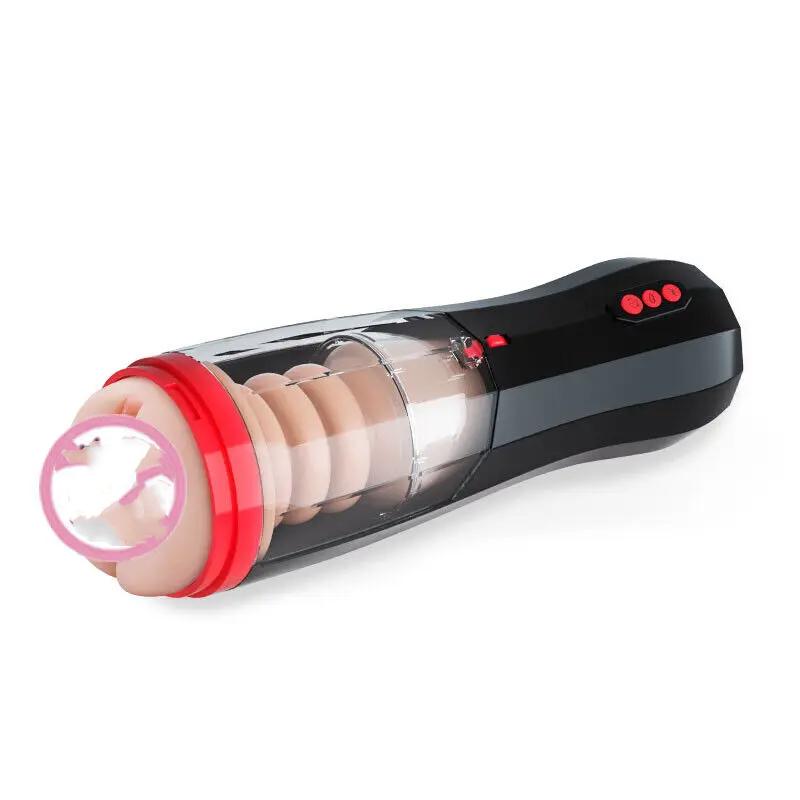18+ elektrický kalíšek na masturbátor Automatická vnitřní teleskopická žaludek Vibrátor Stimulátor Penis Trenažér Mužské pomůcky pro dospělé Hračka na cvičení