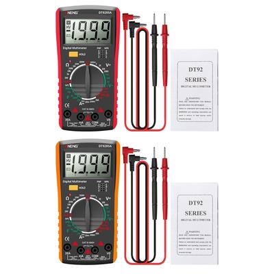 Practical Digital Multimeter 2000 Counts Transistor Diode Meter Tester AC/for DC hFE Capacity Diode Tester Electrical To