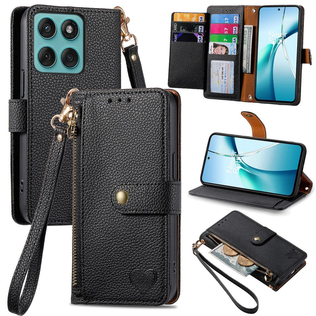 Zipper Card Solt Wallet Leather Case For MOTOROLA G04 G24 G14 G35 G55 G54 G84 G34 G24 Power G85 G45 Edge 50 NEO Bag Pocket Cover
