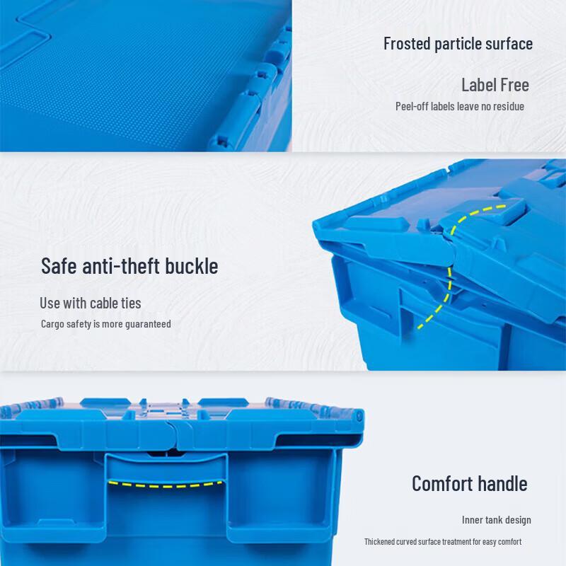 Industrial Nestable Plastic Storage Box with Lid