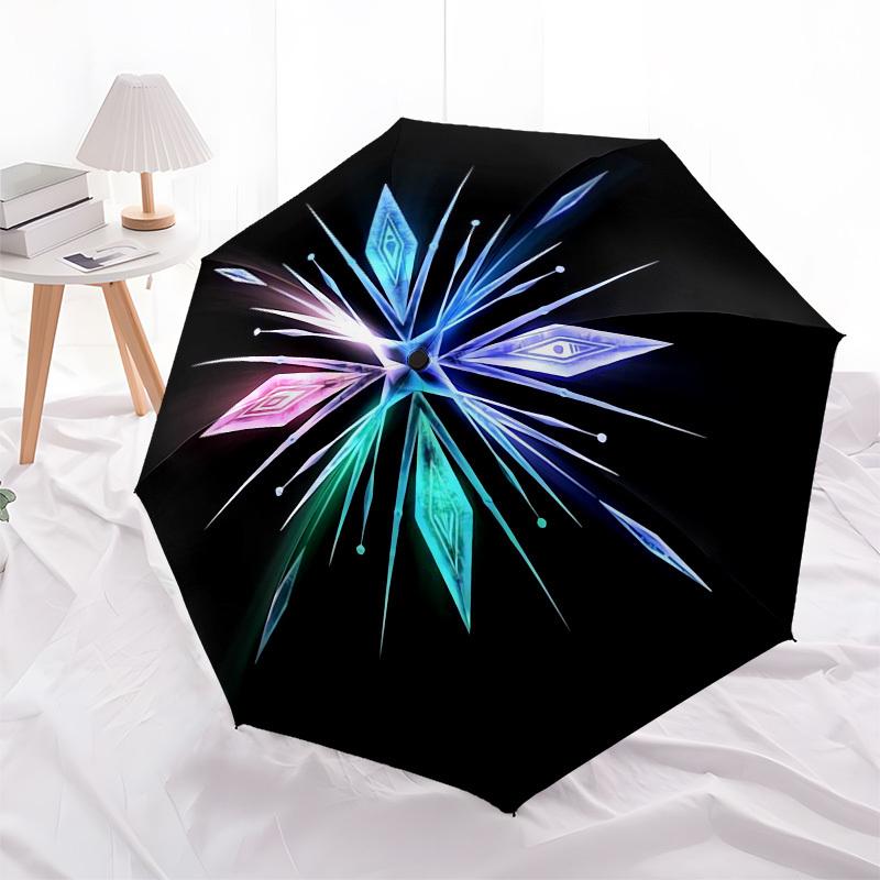 

1pc Icy Crystal Snowflake Umbrella with Plastic Handle,Suitable for All Seasons UmbrellaPT453