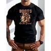 „Boots on the Ground“ Cowboy-Western-Stiefel-Grafik Unisex-T-Shirt