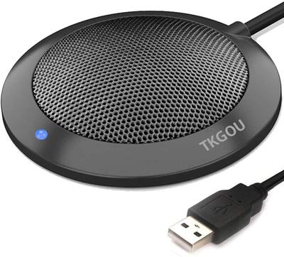 TKGOU Conference USB Microphone, Computer Desktop Microphone with LED Indicator, Plug and Play Omnidirectional Condenser PC Laptop Microphone for